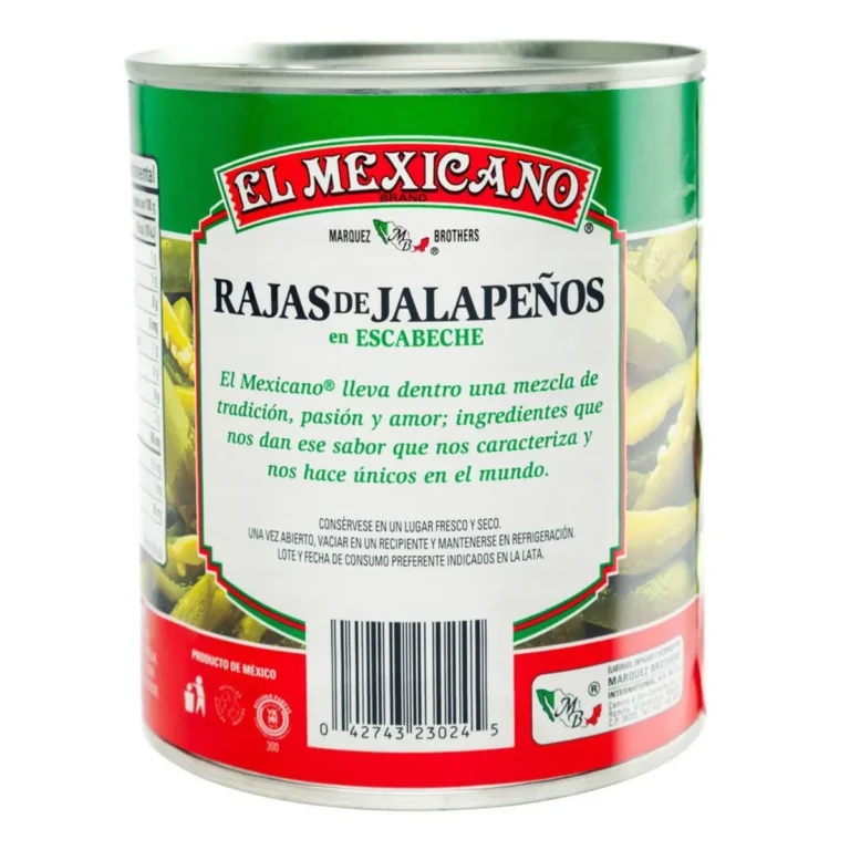 El Mexicano Sliced Chili Jalapeño Rajas 6X2,8kg