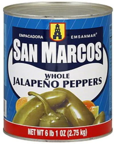 San Marcos Whole Chili Jalapeño 6X2,8kg