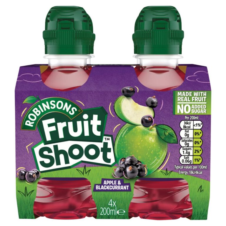 robinson-fruit-shoot-apple-blackcurrant Robinsons Fruit Shoots Apple Blackcurrant 4x6x200ml